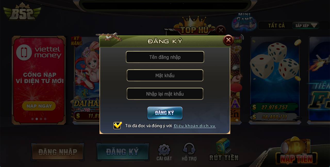 Đăng Ký Tài Khoản B52 Club Siêu Đơn Giản Chỉ Vào Thao Tác